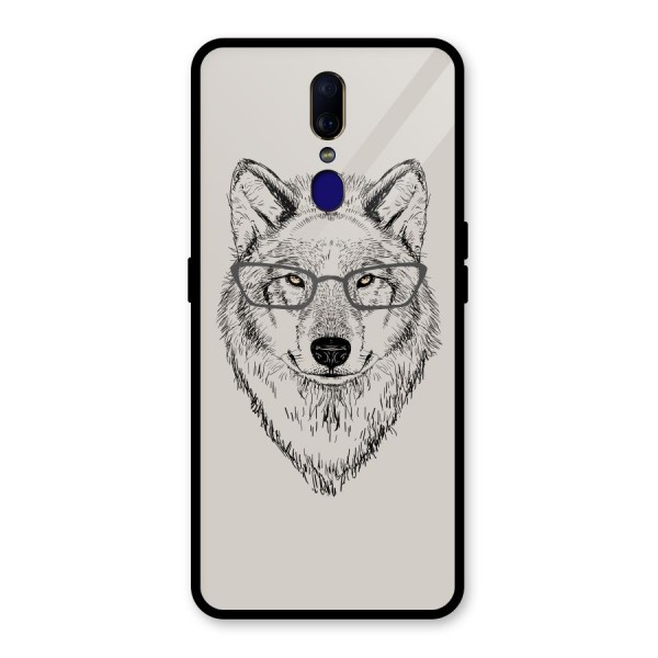 Nerdy Wolf Glass Back Case for Oppo F11