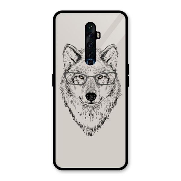 Nerdy Wolf Glass Back Case for Oppo Reno2 Z