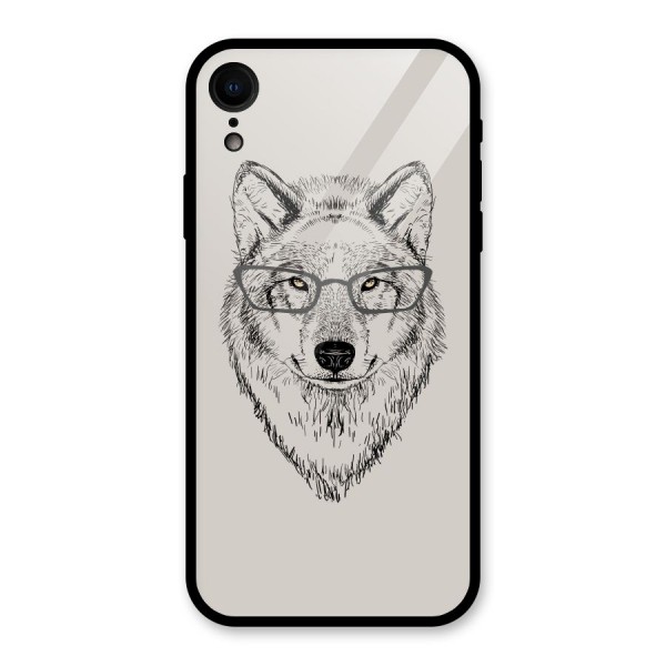 Nerdy Wolf Glass Back Case for XR