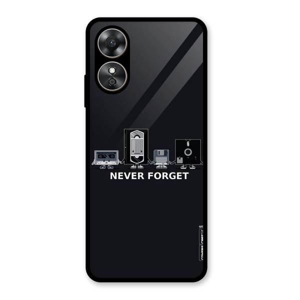 Never Forget Glass Back Case for Oppo A17