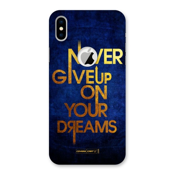 Never Give Up Back Case for iPhone XS Logo Cut