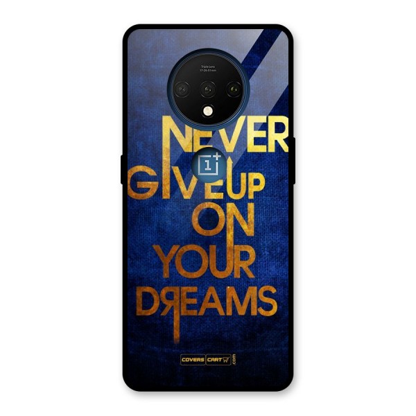 Never Give Up Glass Back Case for OnePlus 7T