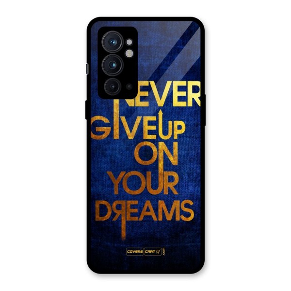 Never Give Up Glass Back Case for OnePlus 9RT 5G