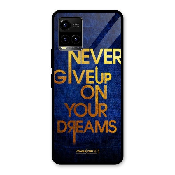 Never Give Up Glass Back Case for Vivo Y21 2021