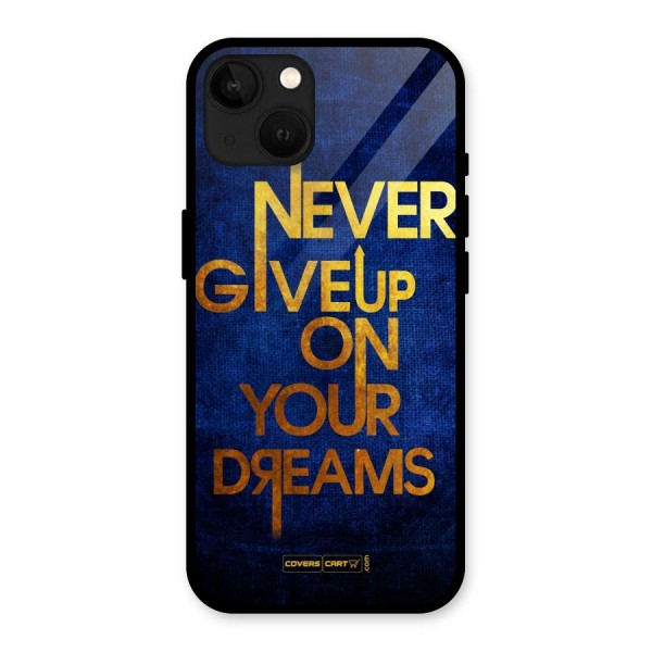 Never Give Up Glass Back Case for iPhone 13