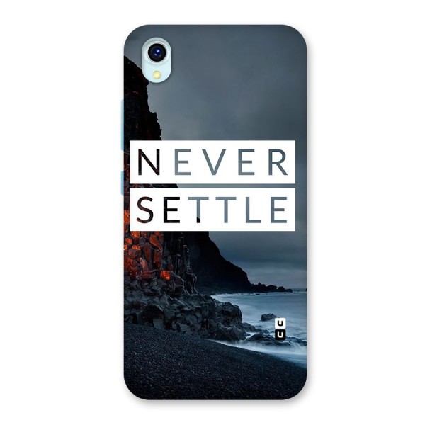 Never Settle Dark Beach Back Case for Vivo Y1s