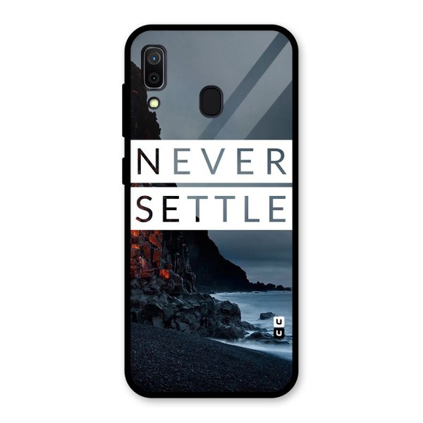 Never Settle Dark Beach Glass Back Case for Galaxy A30