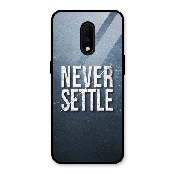 Never Settle Glass Back Case for OnePlus 7