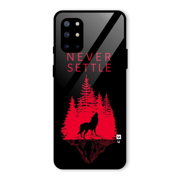 Never Settle Wolf Glass Back Case for OnePlus 8T