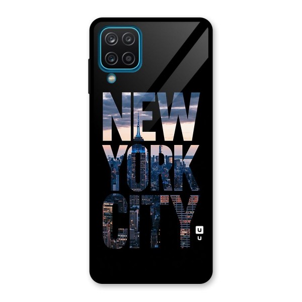 New York City Glass Back Case for Galaxy A12