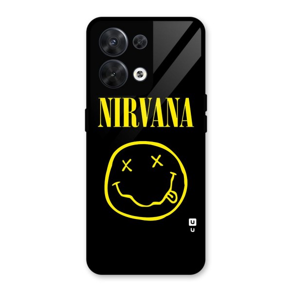 Nirvana Smiley Glass Back Case for Oppo Reno8 5G