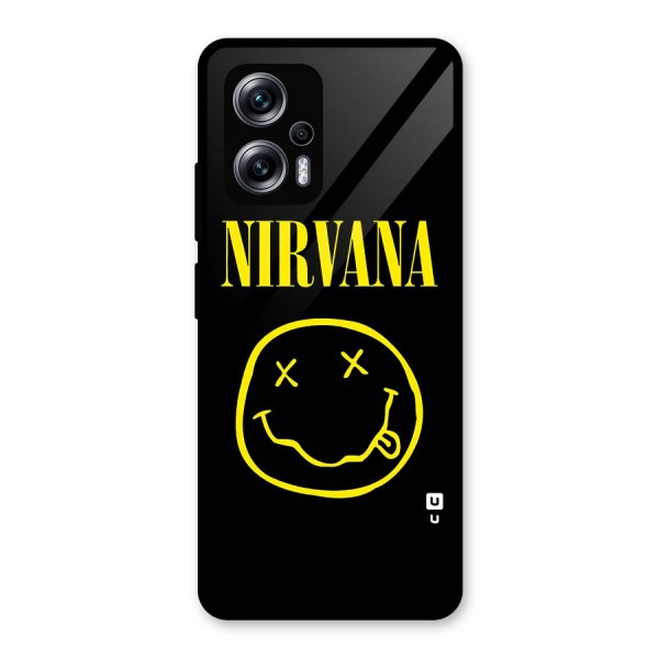 Nirvana Smiley Glass Back Case for Redmi K50i