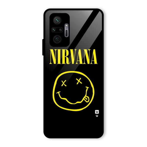 Nirvana Smiley Glass Back Case for Redmi Note 10 Pro Max