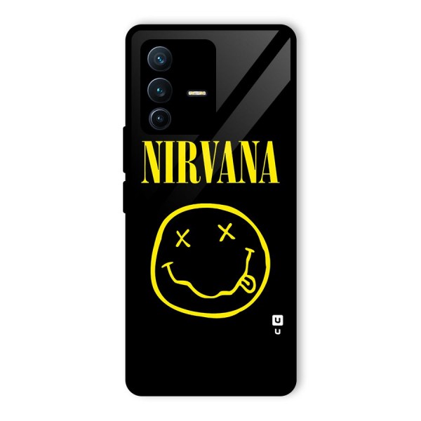 Nirvana Smiley Glass Back Case for Vivo V23 Pro