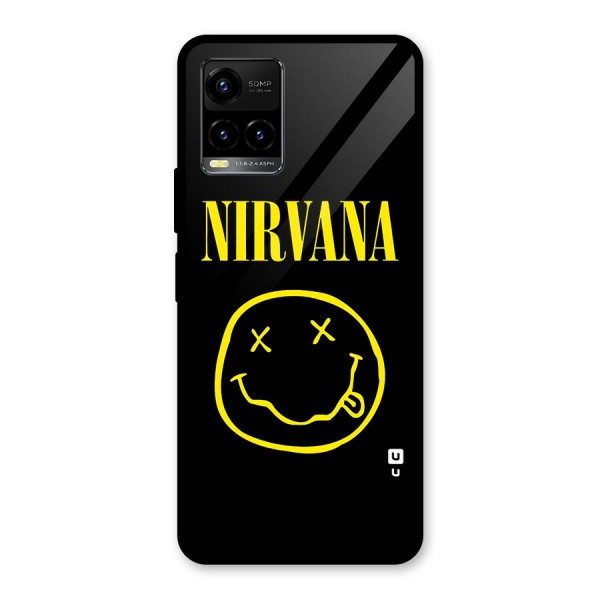 Nirvana Smiley Glass Back Case for Vivo Y21 2021