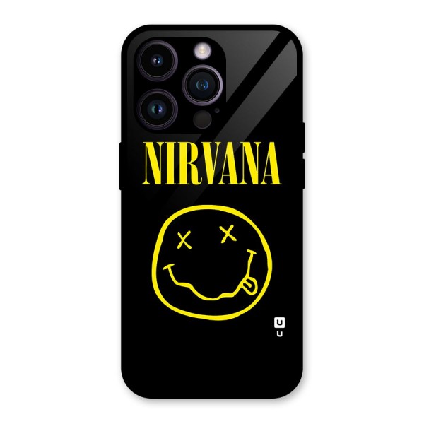 Nirvana Smiley Glass Back Case for iPhone 14 Pro