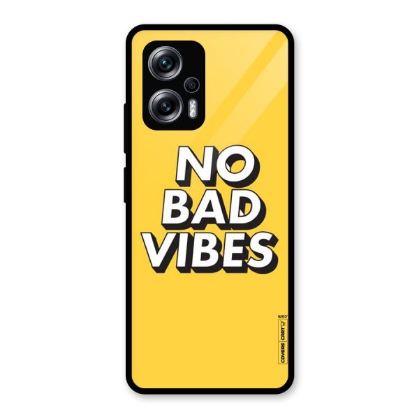 No Bad Vibes Glass Back Case for Redmi K50i