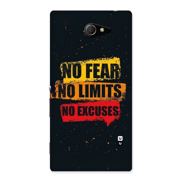 No Fear No Limits Back Case for Sony Xperia M2