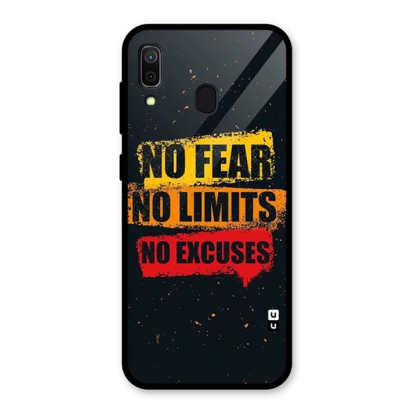 No Fear No Limits Glass Back Case for Galaxy A30