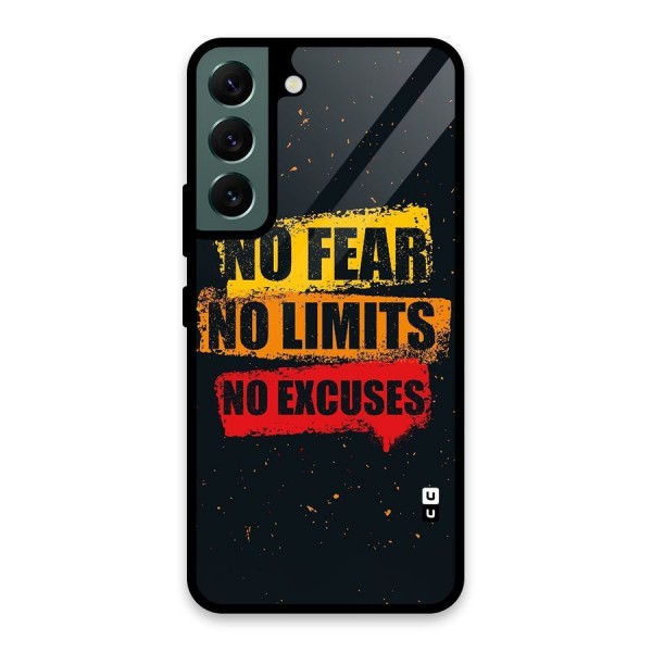 No Fear No Limits Glass Back Case for Galaxy S22 5G