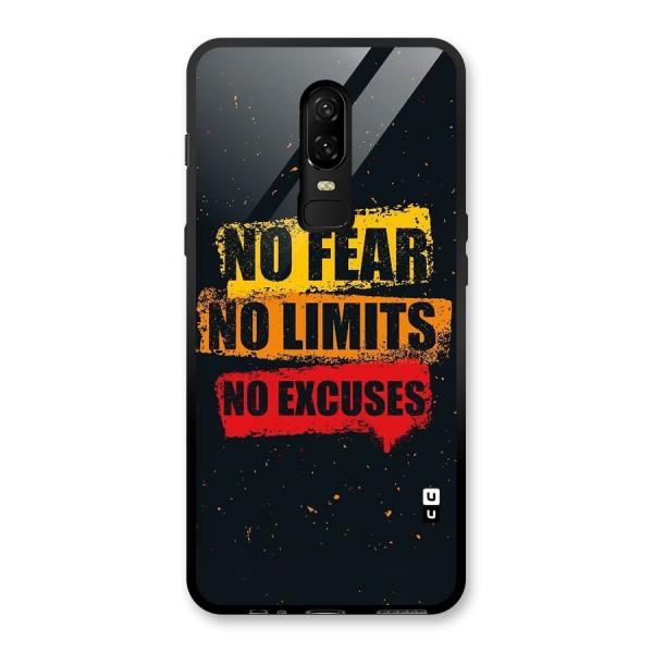 No Fear No Limits Glass Back Case for OnePlus 6