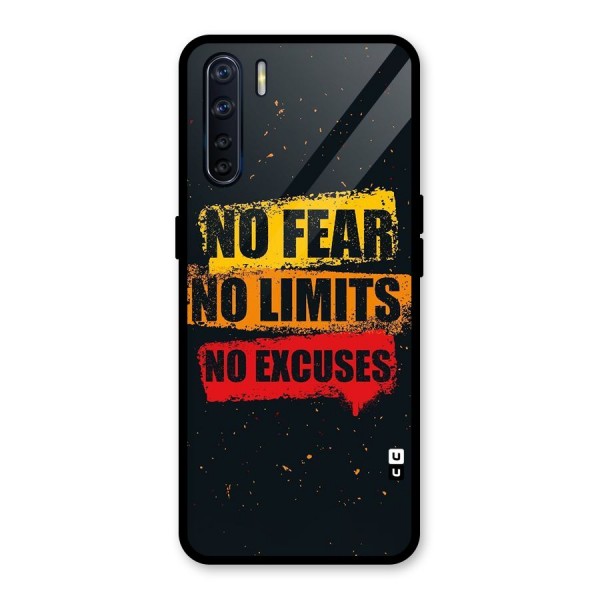 No Fear No Limits Glass Back Case for Oppo F15