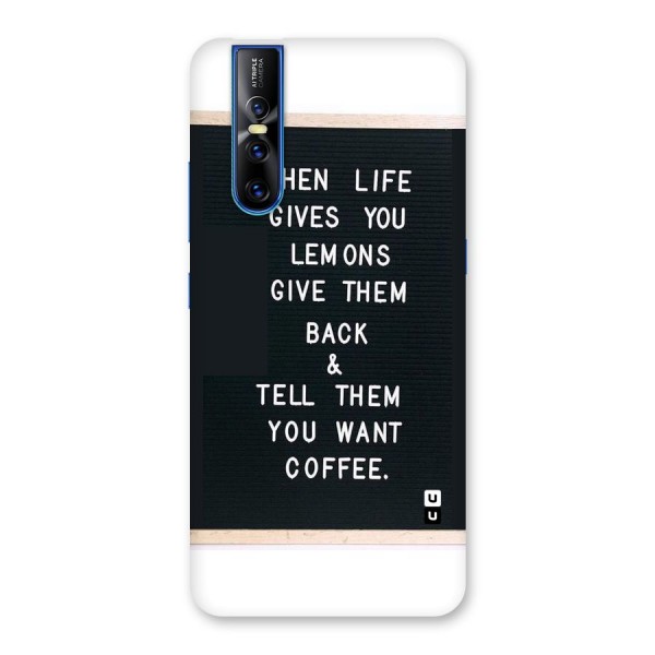 No Lemon Only Coffee Back Case for Vivo V15 Pro