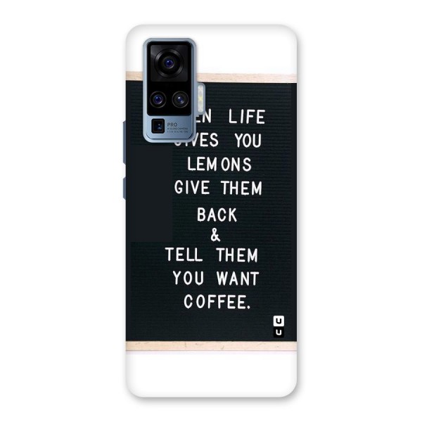 No Lemon Only Coffee Back Case for Vivo X50 Pro