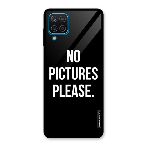 No Pictures Please Glass Back Case for Galaxy A12