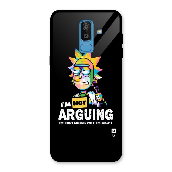 Not Arguing Explaining Glass Back Case for Galaxy J8