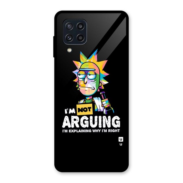 Not Arguing Explaining Glass Back Case for Galaxy M32