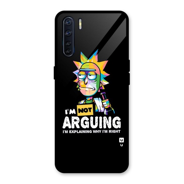 Not Arguing Explaining Glass Back Case for Oppo F15