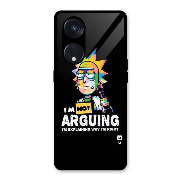 Not Arguing Explaining Glass Back Case for Reno8 T 5G