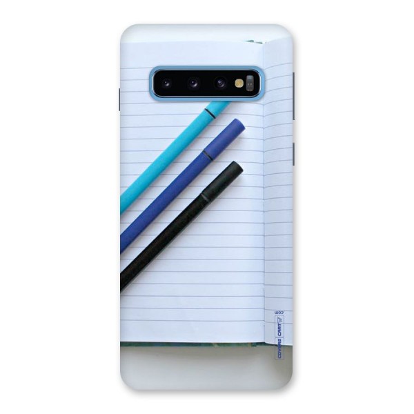 Notebook And Pens Back Case for Galaxy S10