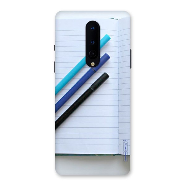 Notebook And Pens Back Case for OnePlus 8