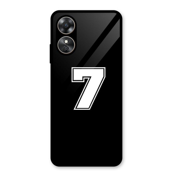 Number 7 Glass Back Case for Oppo A17