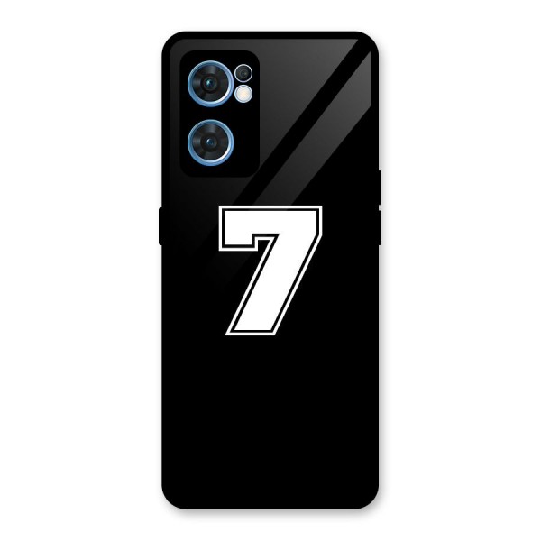 Number 7 Glass Back Case for Oppo Reno7 5G