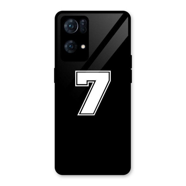 Number 7 Glass Back Case for Oppo Reno7 Pro 5G