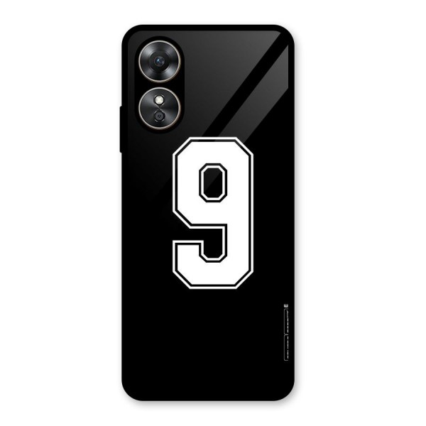 Number 9 Glass Back Case for Oppo A17