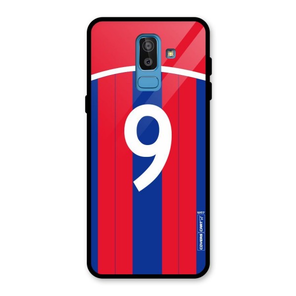 Number 9 Jersey Glass Back Case for Galaxy J8