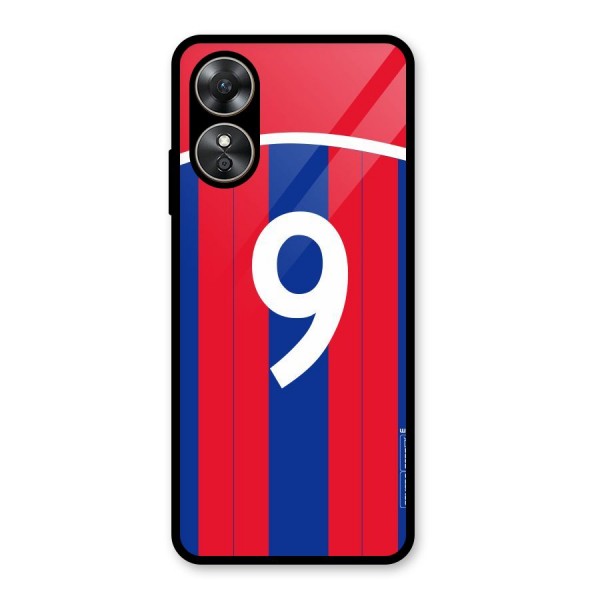 Number 9 Jersey Glass Back Case for Oppo A17