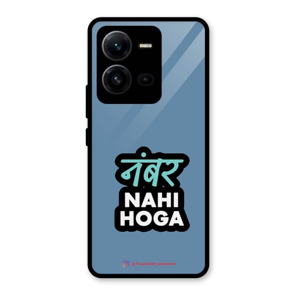 Number Nahi Hoga SteelBlue Glass Back Case for Vivo V25