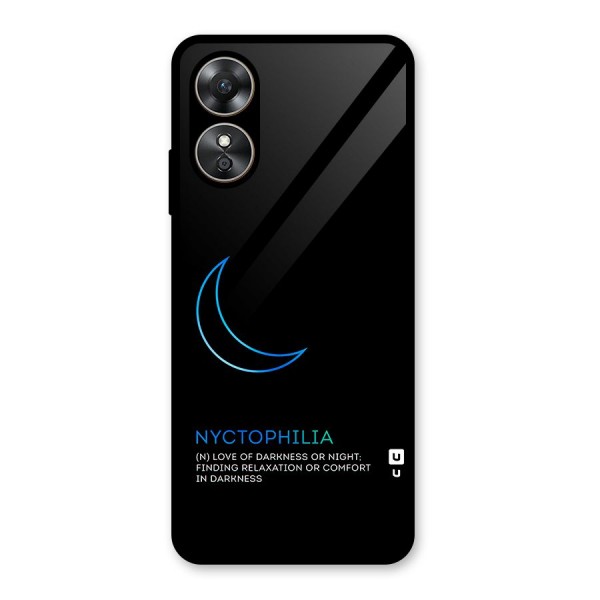 Nyctophilia Love of Darkness Glass Back Case for Oppo A17