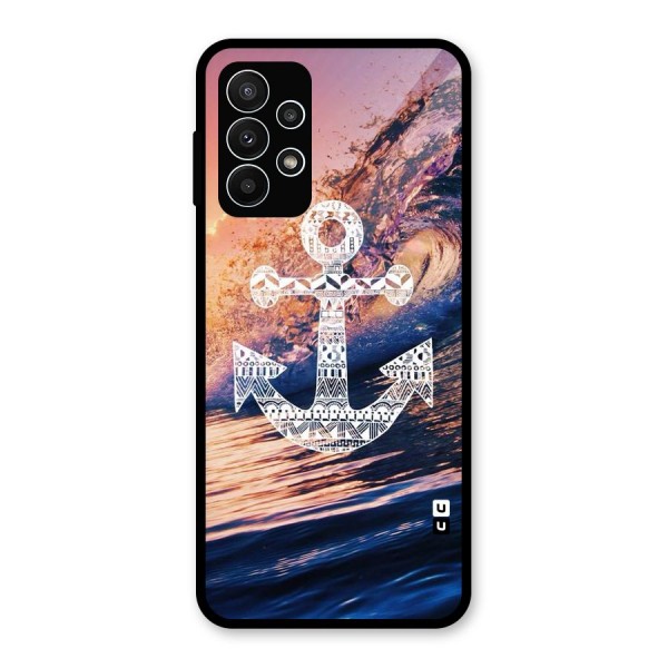 Ocean Anchor Wave Glass Back Case for Galaxy A23