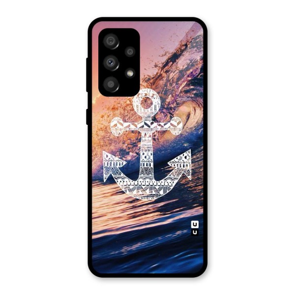 Ocean Anchor Wave Glass Back Case for Galaxy A32