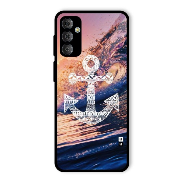 Ocean Anchor Wave Glass Back Case for Galaxy F23