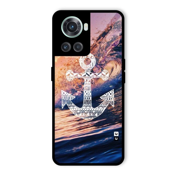 Ocean Anchor Wave Glass Back Case for OnePlus 10R