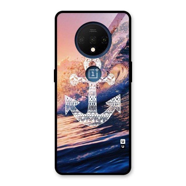 Ocean Anchor Wave Glass Back Case for OnePlus 7T