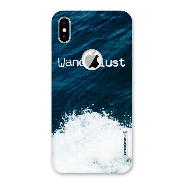 Ocean Wanderlust Back Case for iPhone XS Logo Cut