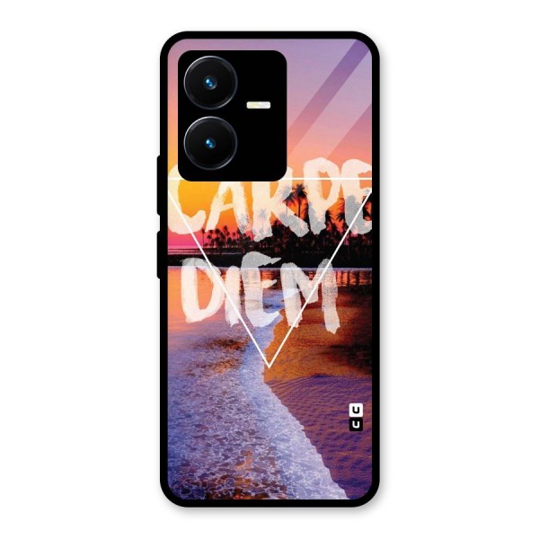 Oceanic Diem Glass Back Case for Vivo Y22